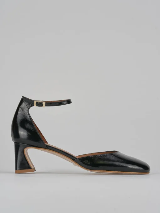 Décolleté e slingback tacco 5cm pelle nero