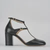Décolleté e slingback tacco 8cm pelle nero