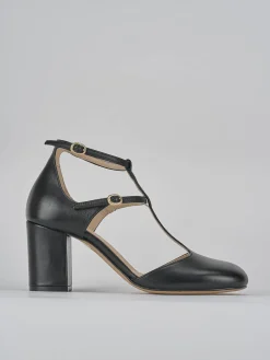 Décolleté e slingback tacco 8cm pelle nero