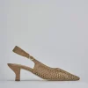 Décolleté e slingback tacco 6cm camoscio marrone