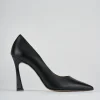Décolleté e slingback tacco 9cm pelle nero