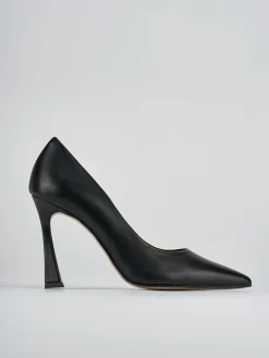 Décolleté e slingback tacco 9cm pelle nero