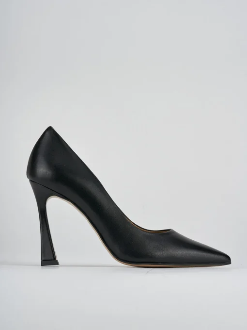 Décolleté e slingback tacco 9cm pelle nero