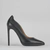 Décolleté e slingback tacco 11cm pelle nero