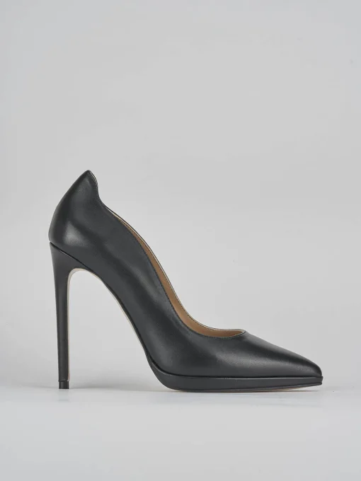 Décolleté e slingback tacco 11cm pelle nero