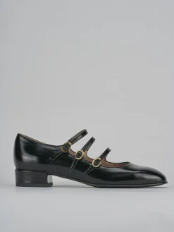 Décolleté e slingback tacco 3cm vernice nero