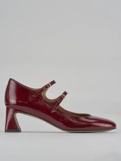 Décolleté e slingback tacco 5cm vernice bordo'