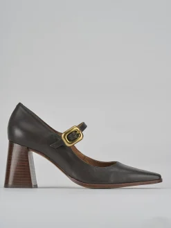 Décolleté e slingback tacco 7cm pelle testa