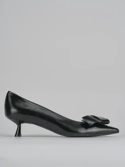 Décolleté e slingback tacco 5cm pelle nero