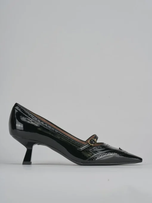 Décolleté e slingback tacco 6cm vernice nero