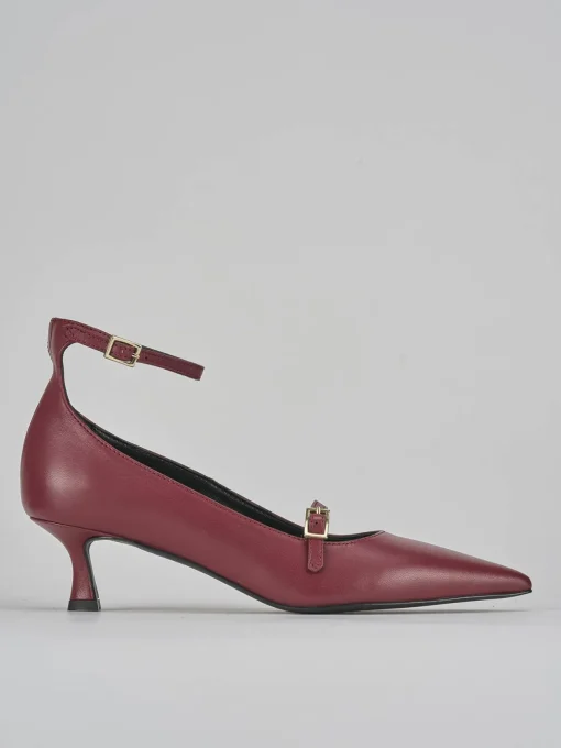 Décolleté e slingback tacco 3cm pelle bordo'