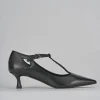 Décolleté e slingback tacco 3cm pelle nero