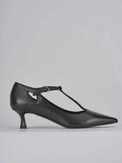 Décolleté e slingback tacco 3cm pelle nero