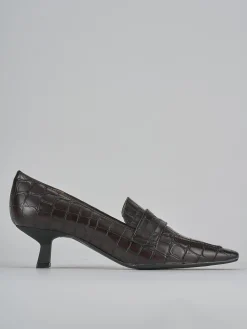 Décolleté e slingback tacco 5cm cocco testa