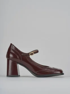 Décolleté e slingback tacco 8cm pelle bordo'