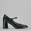 Décolleté e slingback tacco 8cm pelle nero