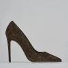 Décolleté e slingback tacco 10cm camoscio multicolor