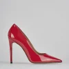 Décolleté e slingback tacco 10cm vernice rosso