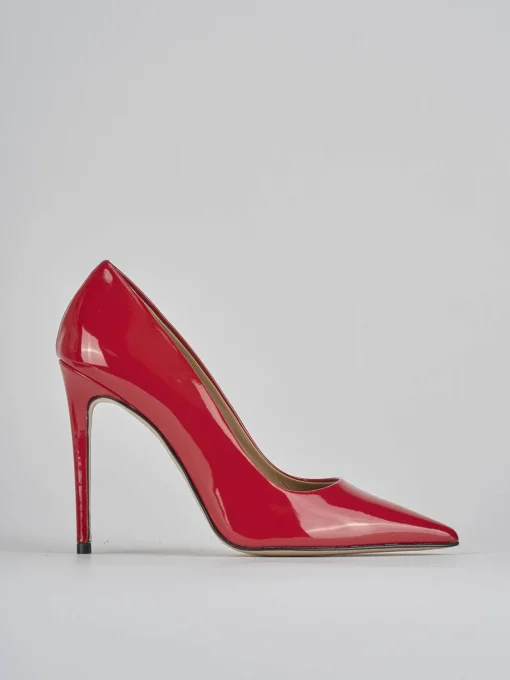 Décolleté e slingback tacco 10cm vernice rosso