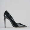 Décolleté e slingback tacco 10cm vernice nero