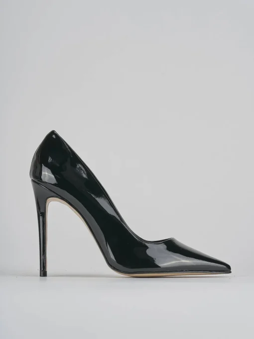 Décolleté e slingback tacco 10cm vernice nero