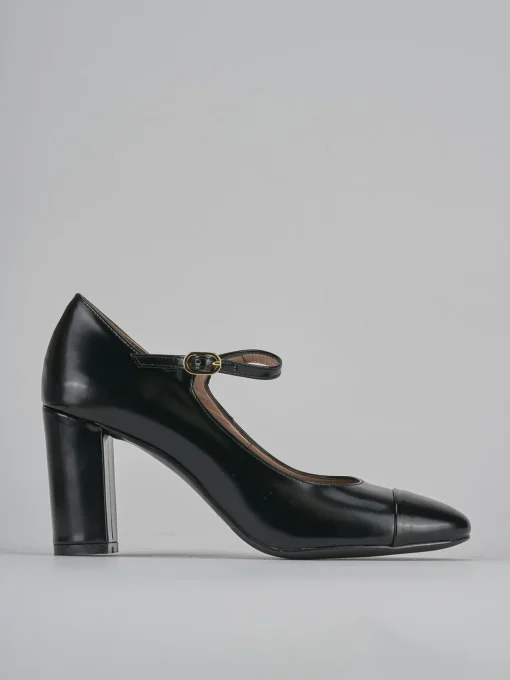 Décolleté e slingback tacco 8cm pelle nero