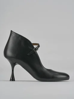 Décolleté e slingback tacco 8cm pelle nero