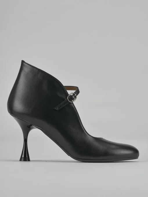 Décolleté e slingback tacco 8cm pelle nero