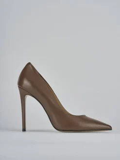 Décolleté e slingback tacco 10cm pelle testa