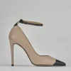 Décolleté e slingback tacco 11cm pelle nero