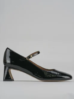 Décolleté e slingback tacco 5cm vernice nero