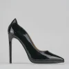Décolleté e slingback tacco 11cm vernice nero