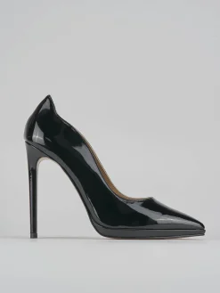 Décolleté e slingback tacco 11cm vernice nero