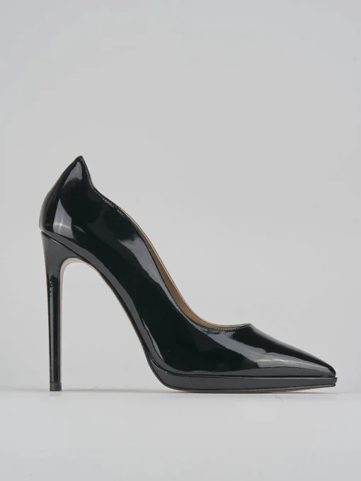 Décolleté e slingback tacco 11cm vernice nero