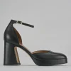 Décolleté e slingback tacco 9cm pelle nero