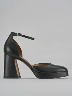 Décolleté e slingback tacco 9cm pelle nero