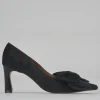 Décolleté e slingback tacco 7cm pelle nero