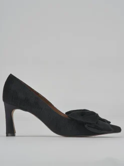 Décolleté e slingback tacco 7cm pelle nero