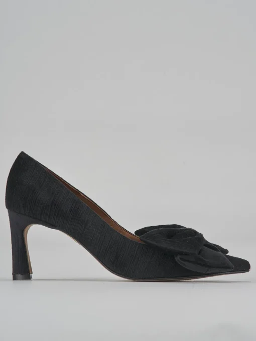 Décolleté e slingback tacco 7cm pelle nero