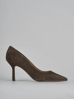 Décolleté e slingback tacco 7cm camoscio testa