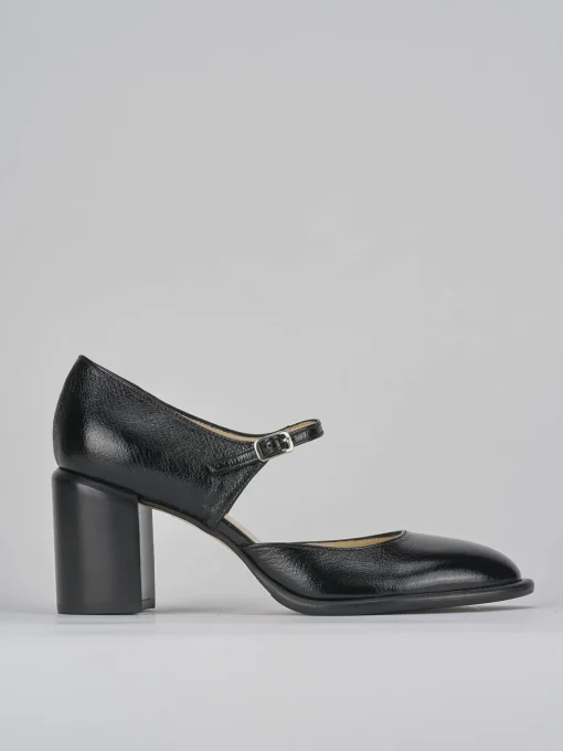 Décolleté e slingback tacco 7cm vernice nero