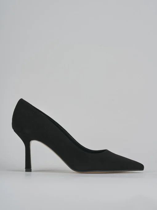 Décolleté e slingback tacco 7cm camoscio nero