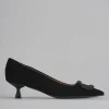 Décolleté e slingback tacco 5cm camoscio nero