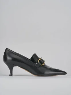 Décolleté e slingback tacco 5cm pelle nero