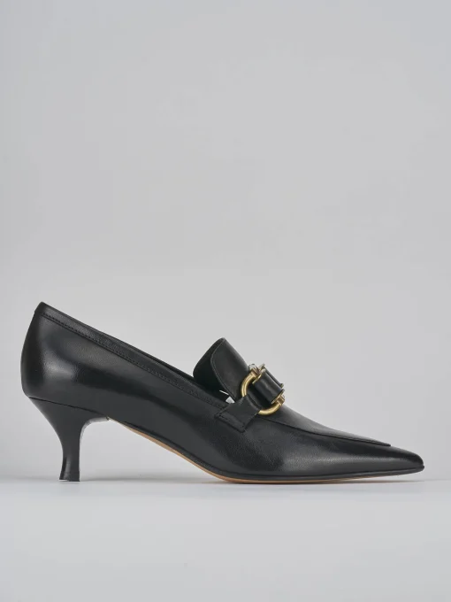 Décolleté e slingback tacco 5cm pelle nero