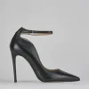 Décolleté e slingback tacco 11cm pelle nero