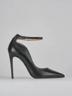 Décolleté e slingback tacco 11cm pelle nero