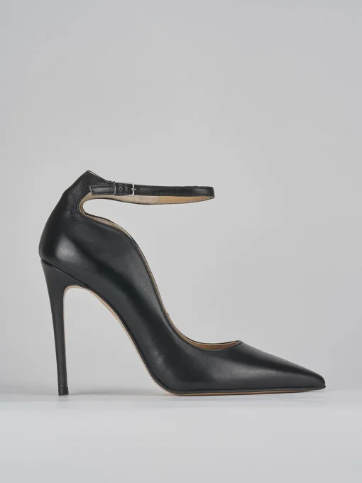 Décolleté e slingback tacco 11cm pelle nero