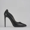 Décolleté e slingback tacco 11cm pelle nero