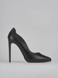 Décolleté e slingback tacco 11cm pelle nero